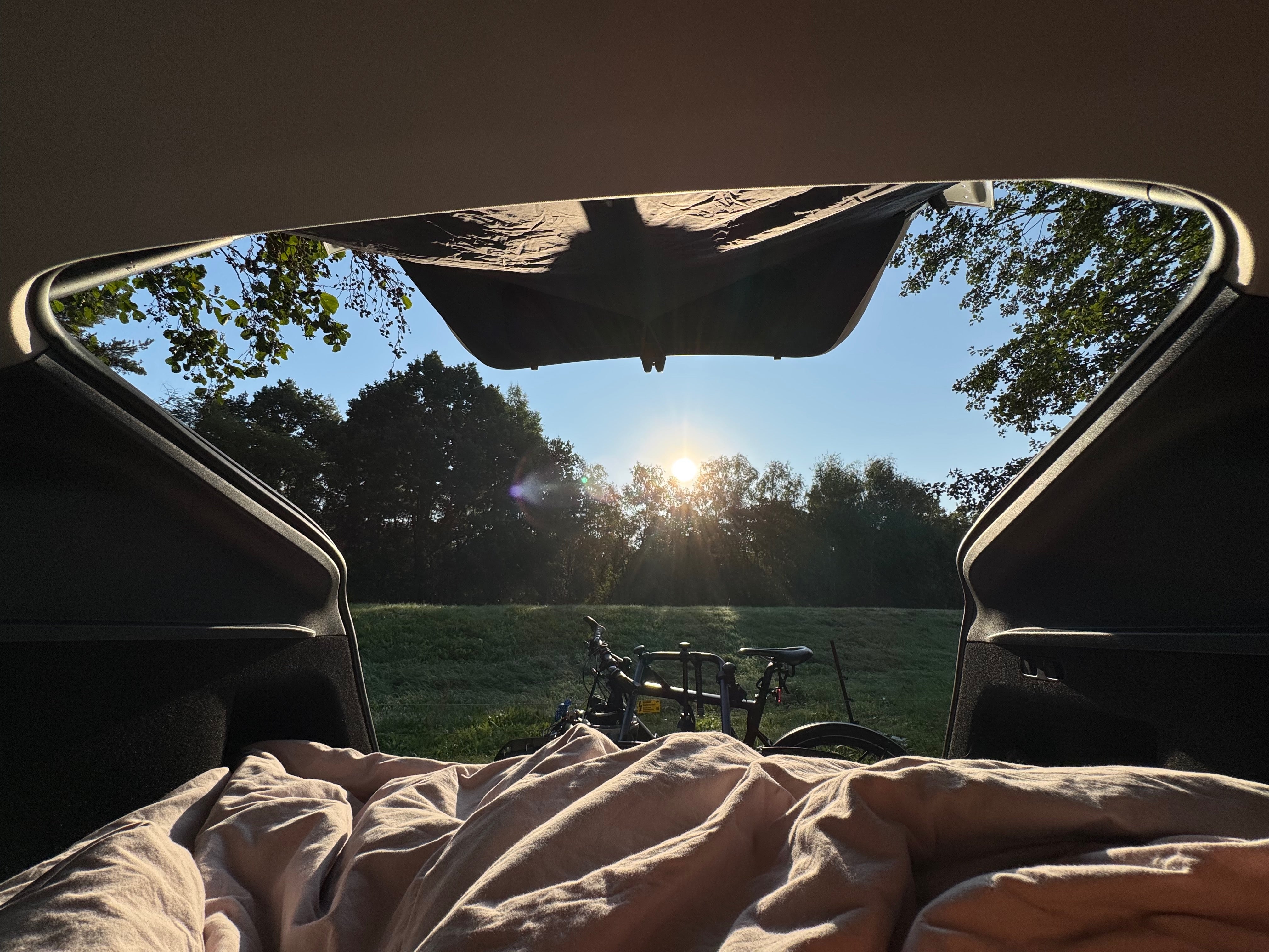 camping with tesla Model Y and your Boxio essentials