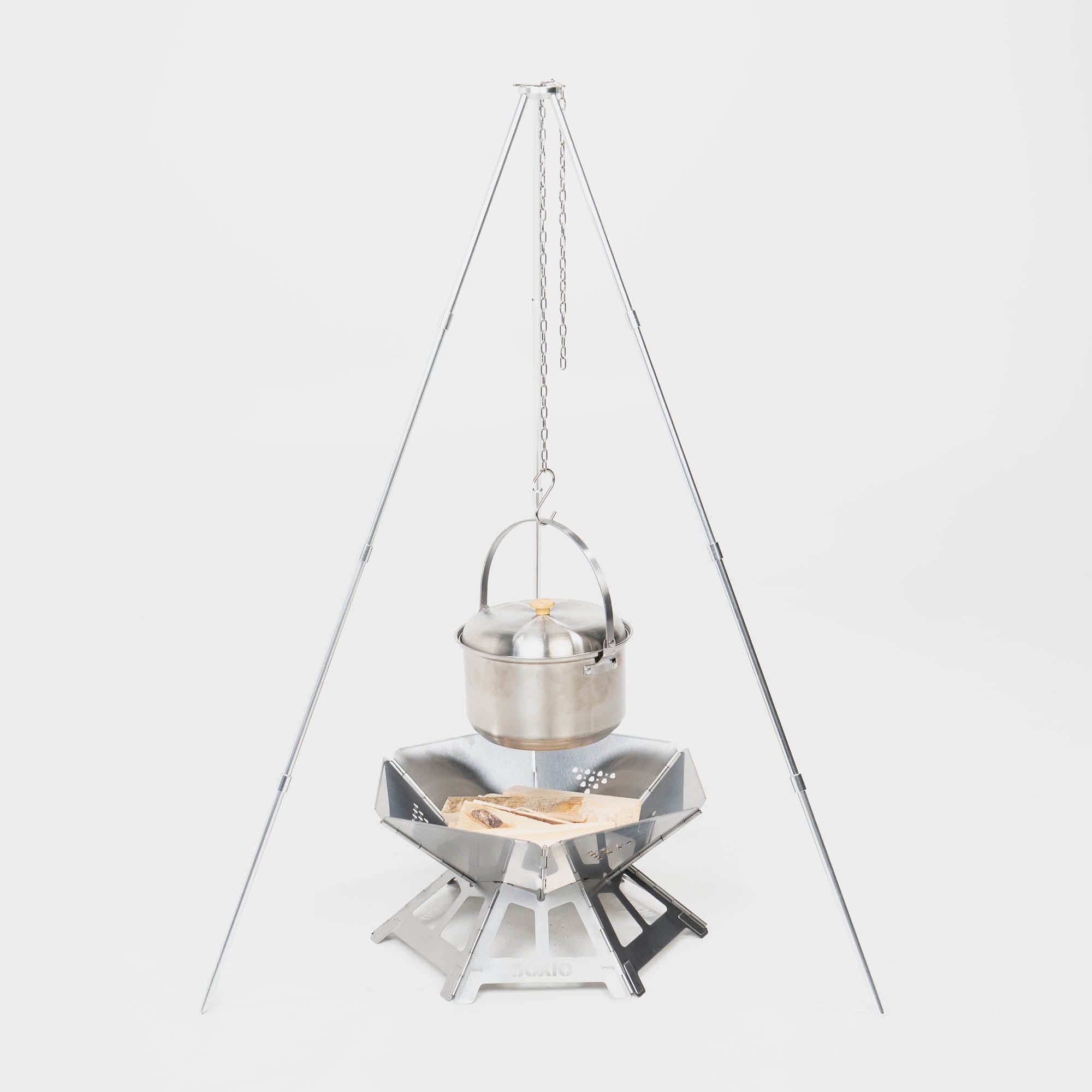 BOXIO FIRE BUNDLE | Portable Campfire + Tripod in Eurobox