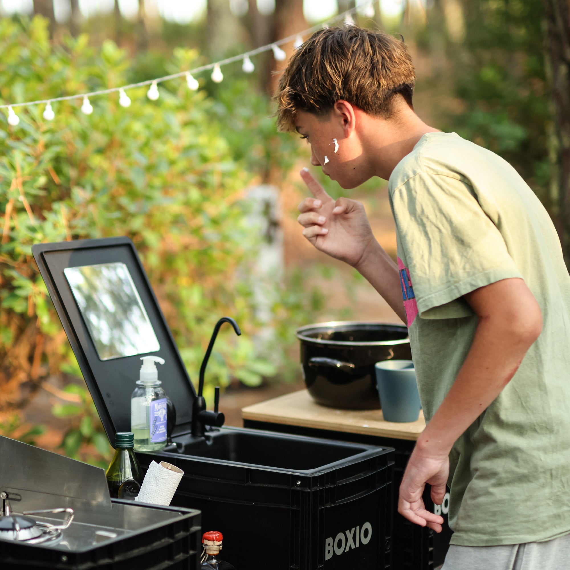 BOXIO WASH MAX + I Camping sink with water filter system