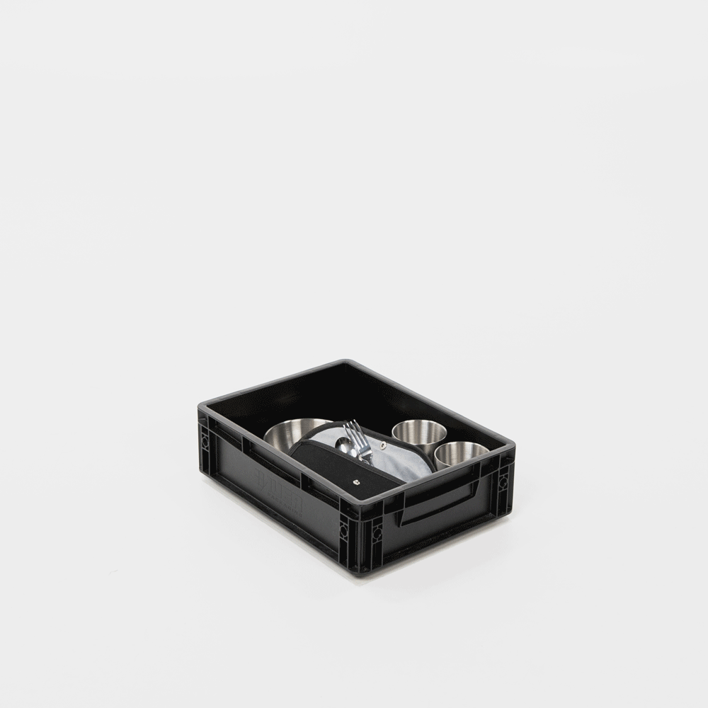 BOXIO COOK UP I Eurobox with crockery and cutlery 28 pieces