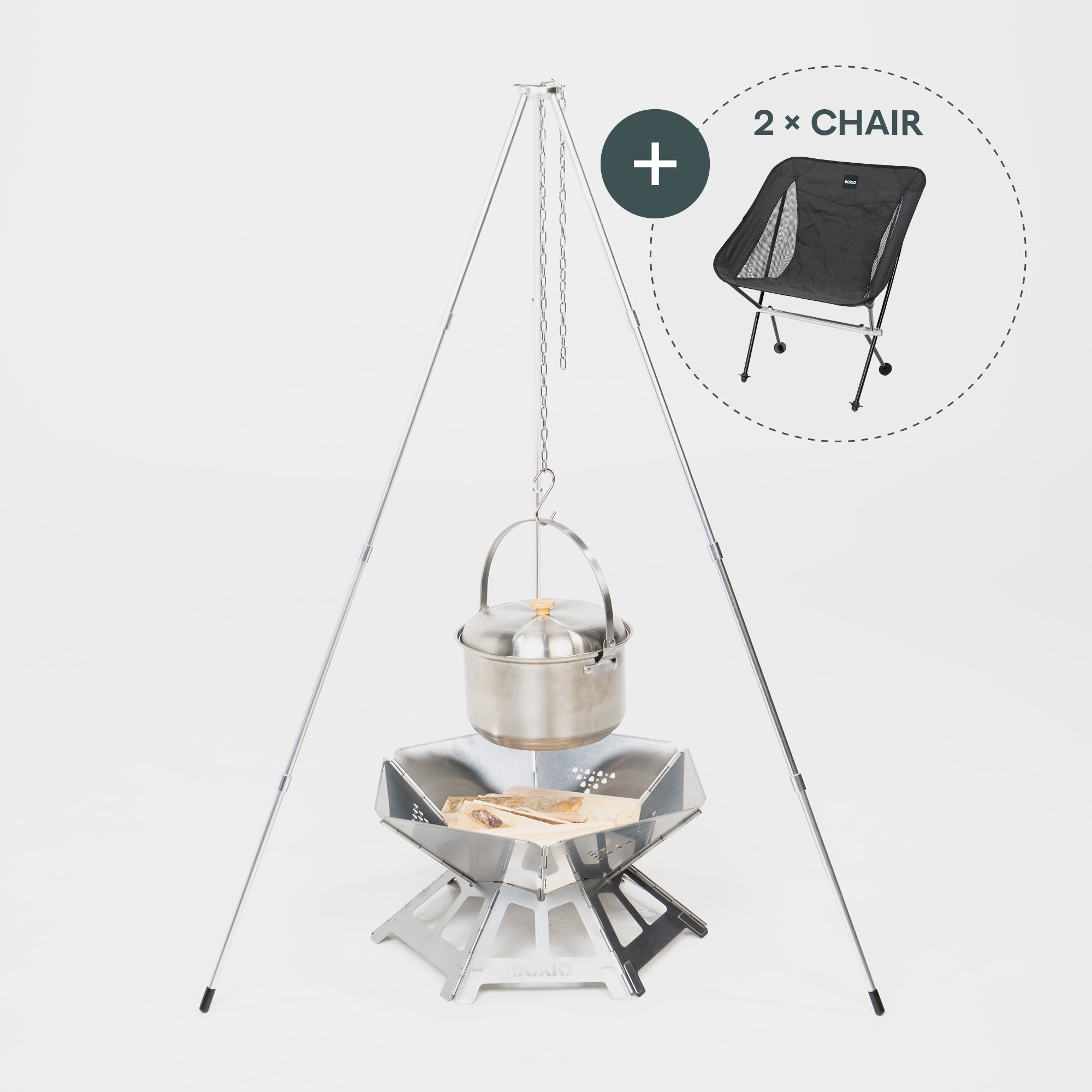 BOXIO CAMPFIRE I Portable Campfire Bundle