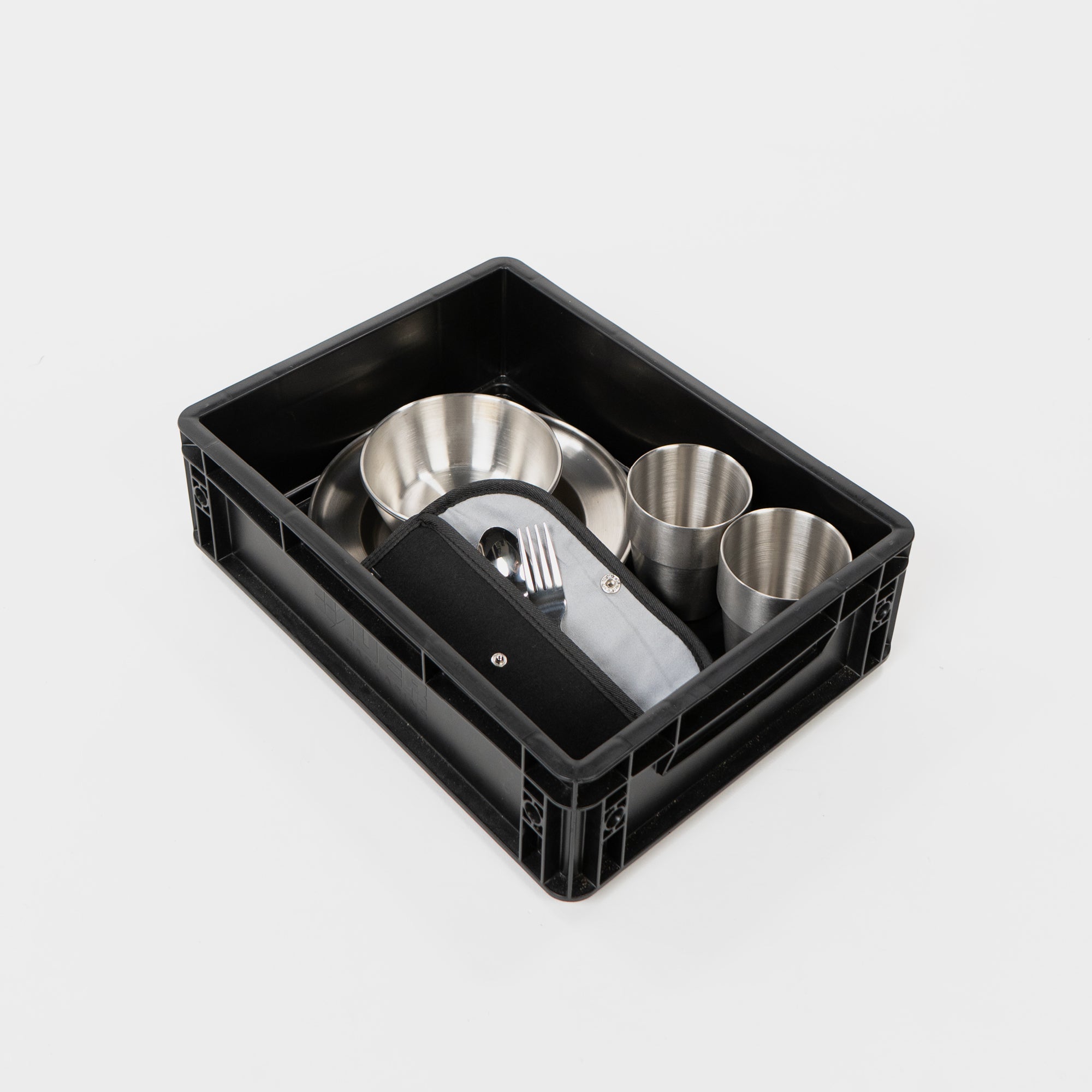 BOXIO COOK UP I Eurobox with crockery and cutlery 28 pieces