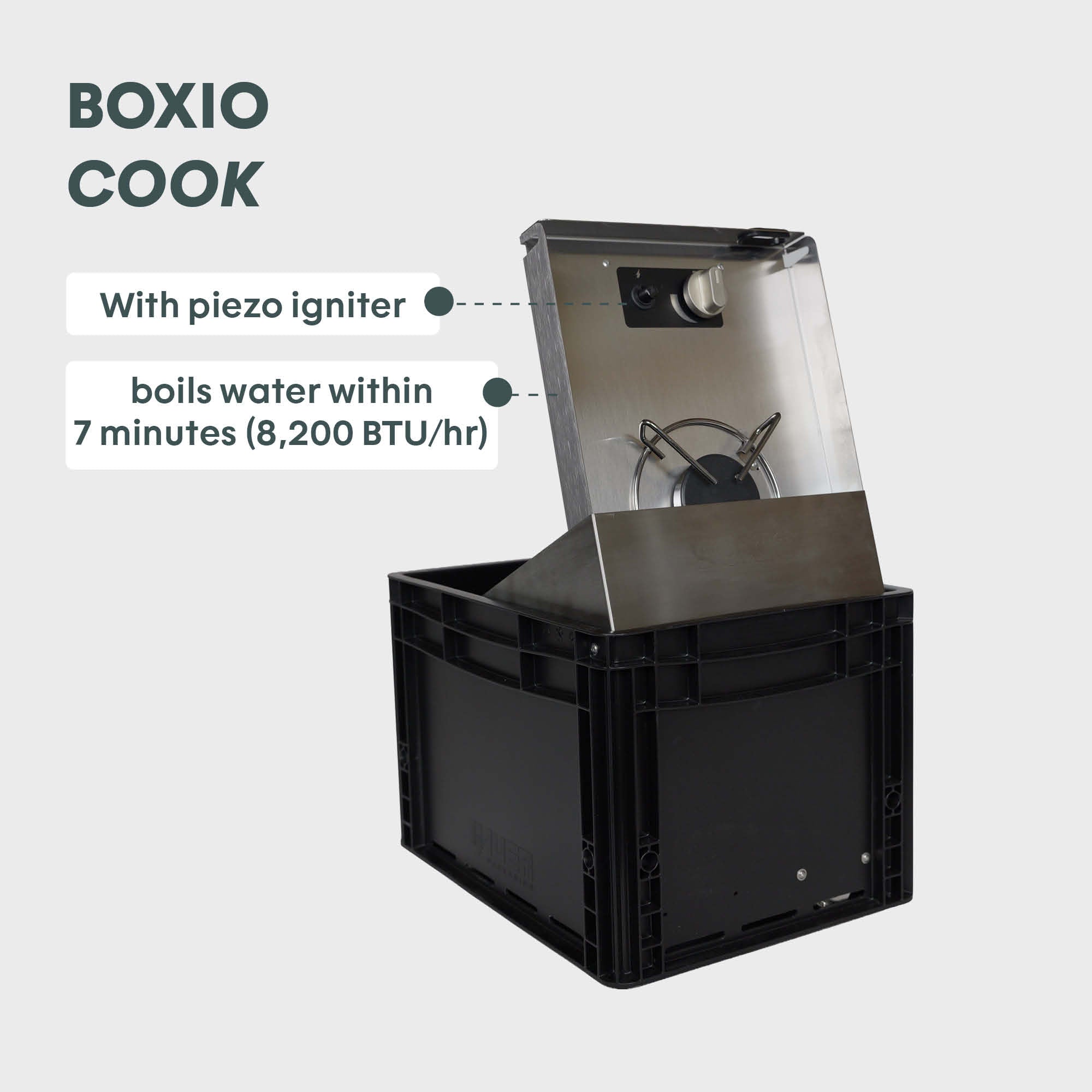 BOXIO COOK Max+ I Premium Camp Stove with Cookware and Tableware