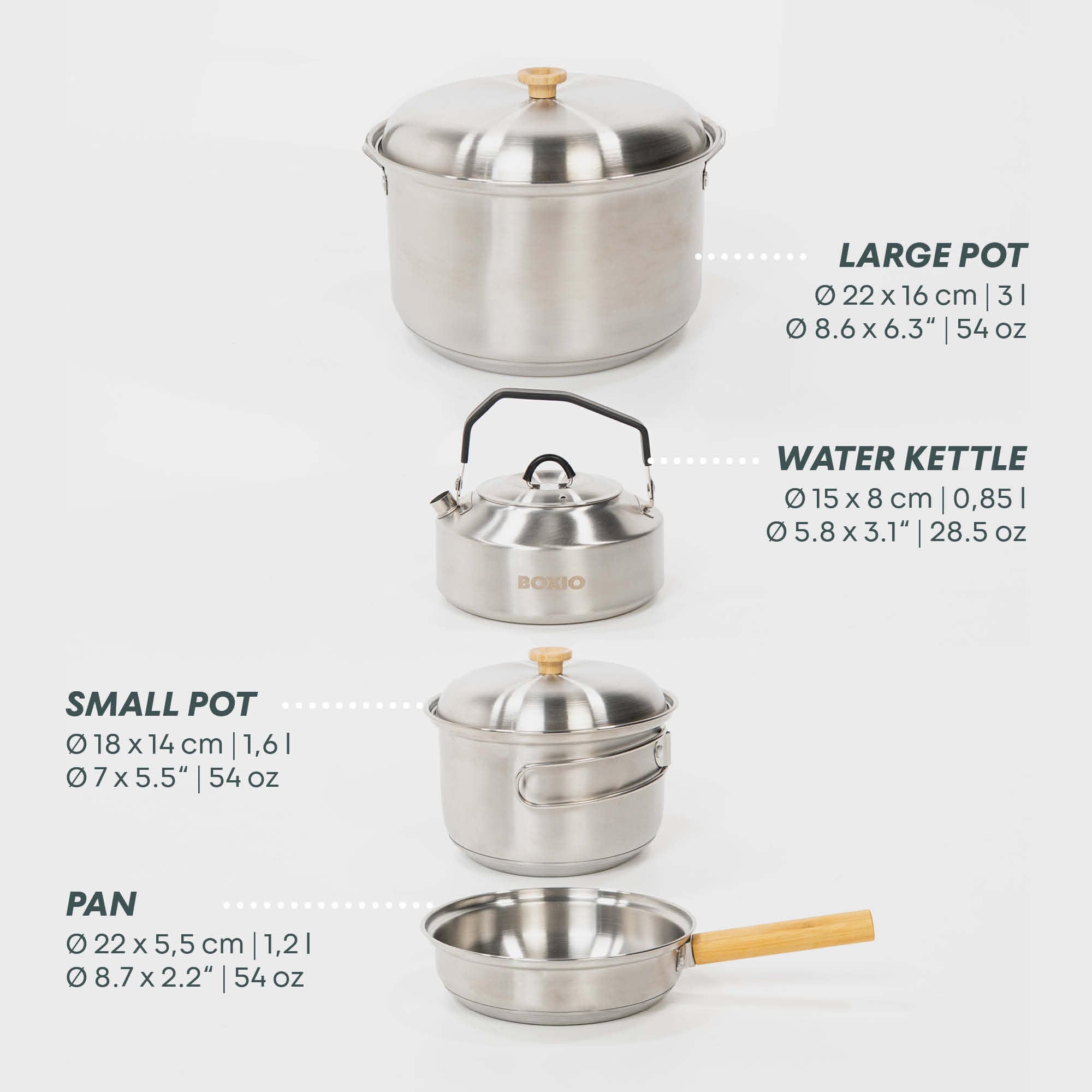 BOXIO COOK PLUS I Premium Camp Stove with Cookware