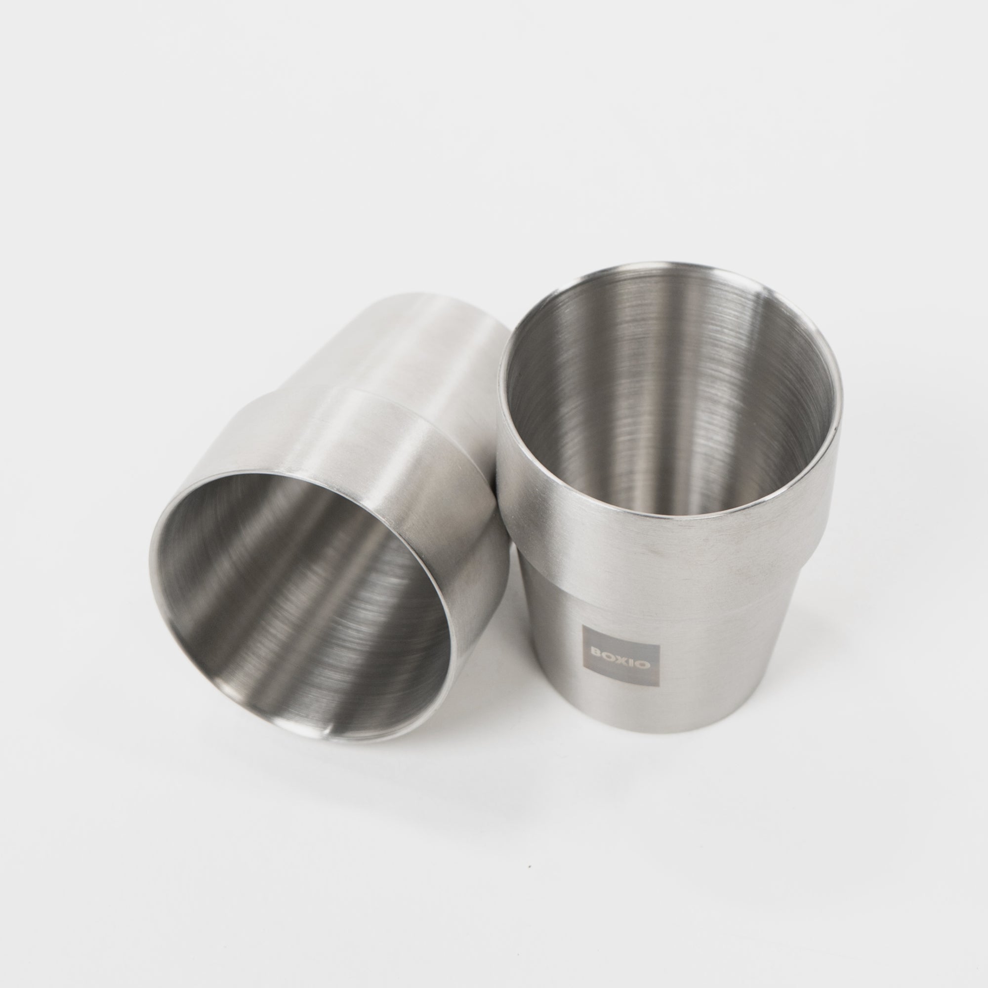BOXIO CUP I Set of four stackable stainless steel cups