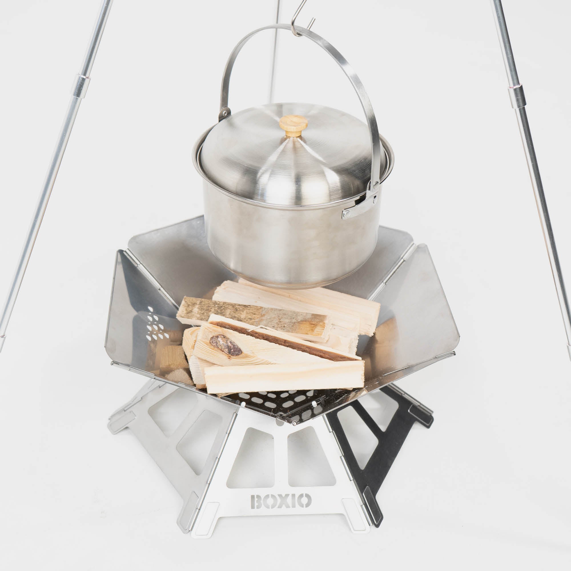 BOXIO FIRE BUNDLE | Portable Campfire + Tripod  in Eurobox