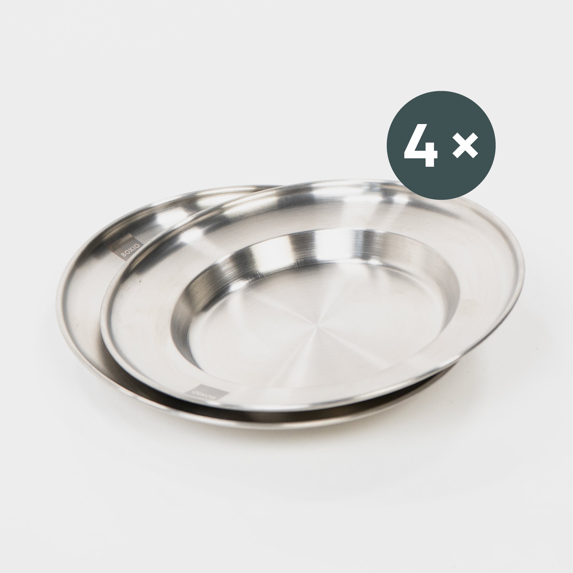 BOXIO PLATE I Set of 4 stainless steel plates