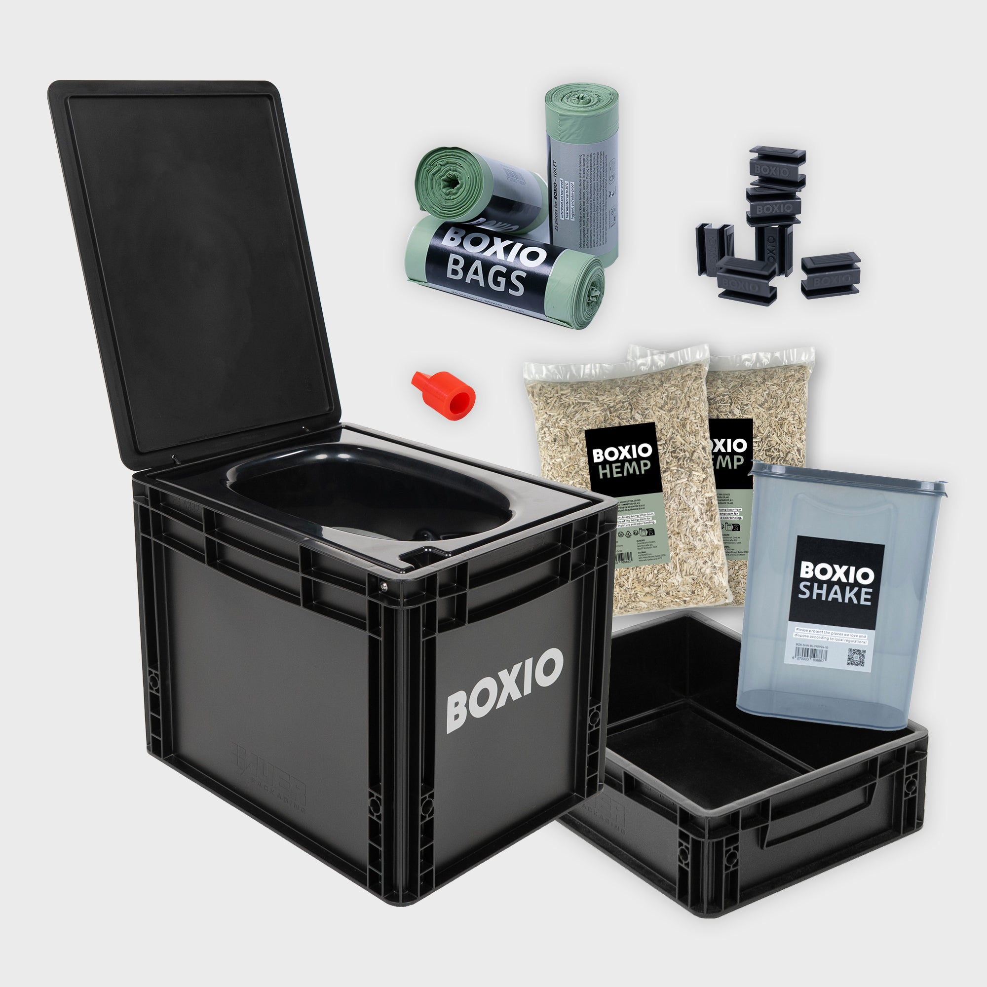 BOXIO TOILET XL MAX+ I Complete Set of Composting Toilet